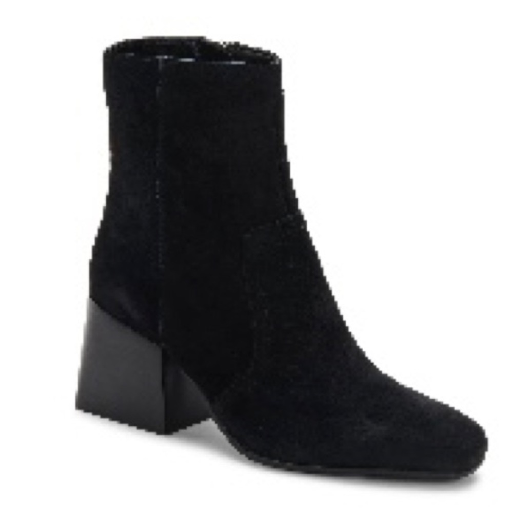 Blondo Salome Waterproof Bootie Black Suede 8.5